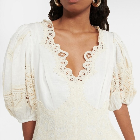 Zimmermann Tiggy embroidered linen minidress size 3 NWT - Picture 7 of 9